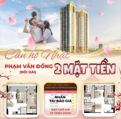 Thanh toán 330tr sở hữu căn hộ chuẩn sống Nhật Bản, Ngay Phạm Văn Đồng-QL1K, gần Làng ĐH & Metro 5p