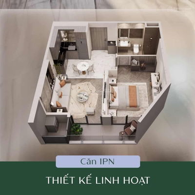 Quỹ căn 1PN+ hiếm, tầng trung view công viên bể bơi, Hồ tạo sóng 18ha, cầu Đông Tây giá tốt CK cao!