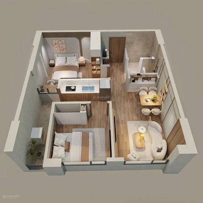 NOXH - Golden Point, Đồng Hòa, Kiến An, Hải Phòng. căn hộ 2PN - 1WC, 63.2m2 giá chỉ từ 196 triệu.