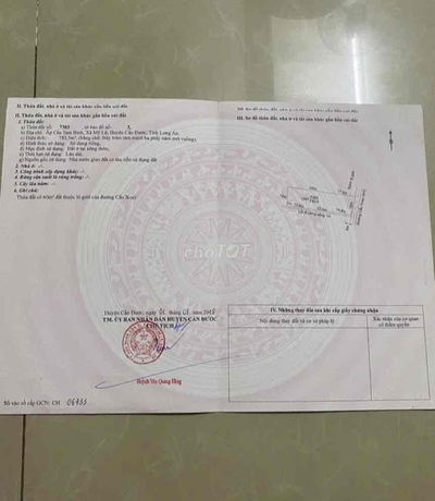 Đất chính chủ có sổ Mỹ Lệ Cần Đước Long An