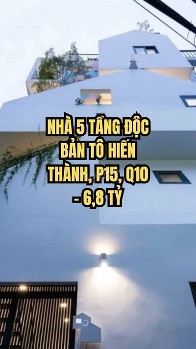 🌟 NHÀ 5 TẦNG ĐỘC BẢN TÔ HIẾN THÀNH, P15, Q10 – 6,8 TỶ, DÒNG TIỀN