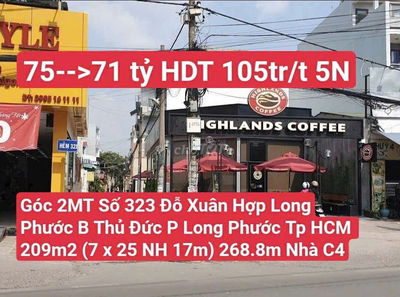 Nhà Góc 2Mặt Tiền 323 Đỗ Xuân Hợp Phước Long B Tp Thủ Đức