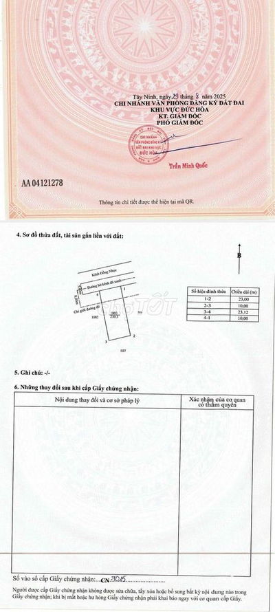 ĐẤT THỔ NẰM CẠNH VINHMES HẬU NGHĨA 197HA