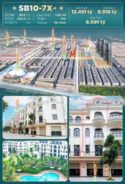 SIÊU PHẨM cực hiếm SB10-73 58.5m2 Ký CĐT rẻ hơn CHUYỂN NHƯỢNG giá 8,991 tỷ hoặc vào VTC chỉ 2 tỷ