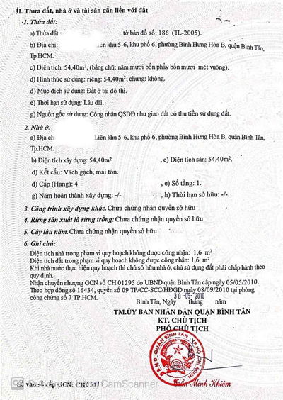 bán gấp nhà 56m2. 3 phòng ngủ liên khu 5-6.BHHB. Bình Tân