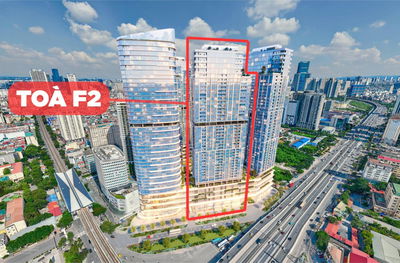 Quỹ 10 căn 1PN, 2PN, 3PN mở bán sớm toà F2 - Sun Feliza Suites trung tâm Cầu Giấy, giá rẻ hơn 1%