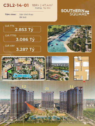 Quỹ căn Trinity Square - Giá rẻ nhất thị trường cơ hội vàng cho khách đầu tư