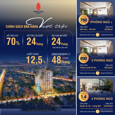 Bán căn hộ Happy One Sora Trung tâm TP. Thủ Đức Giá chỉ từ 3,2 tỷ/căn 2PN 2WC
