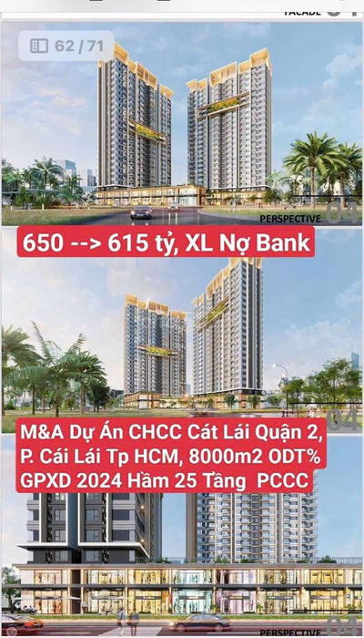M&A Dự Án CHCC Cát Lái, Quận 2 (P. Cát Lái Tp HCM)
