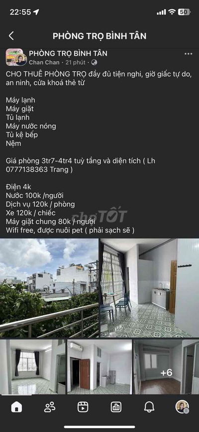 PHÒNG TRỌ FULL NỘI THẤT