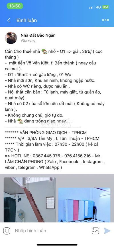 Nhà nhỏ đường võ văn kiệt, Q1 => 3tr5/ tháng