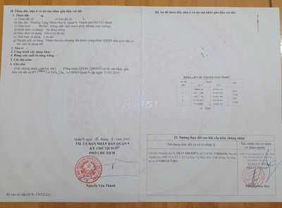 TĂNG NHƠN PHÚ B - ĐẤT THỔ CƯ HẺM XE HƠI - 80M2 (5,4*15) -  Q9 CŨ