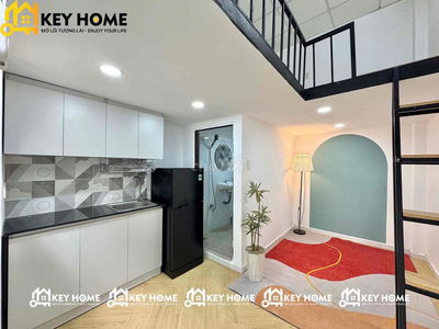 CHO THUÊ PHÒNG GÁC CAO 2 MÉT FULL NỘI THẤT GẦN ĐH VĂN LANG - IUH