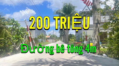 200tr sang sổ 150m2 thổ, đường bê tông 4m (Còn lại trả dài hạn)
