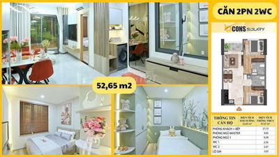 Bcons Solary thanh toán 255 Triệu sở hữu căn 2PN-2WC, CK 6,1 %