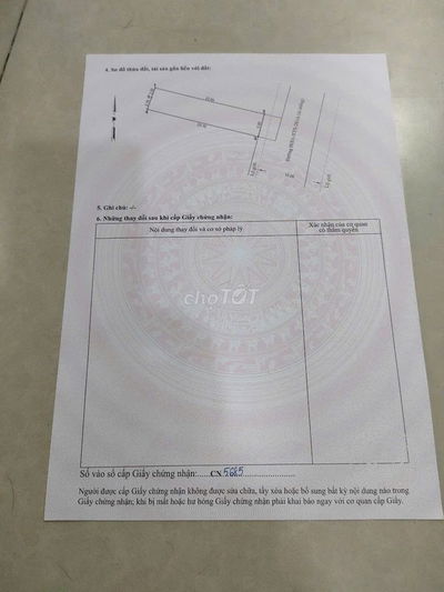 Bán gấp đất 5*26m. Mặt tiền 8m. Xts15 gần UBND xã xts