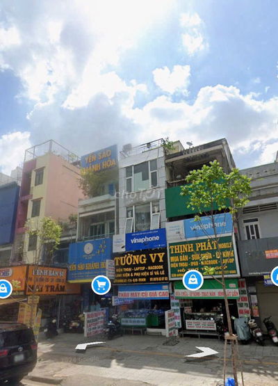 cho thuê nhà 4x25m 5 tầng 2 mặt tiền trước sau đường 3/2 giá 70 triệu