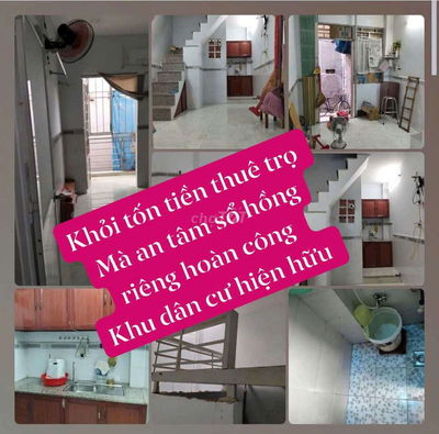 Bán nhà nhỏ 1 lầu đúc sổ hồng riêng hoàn công