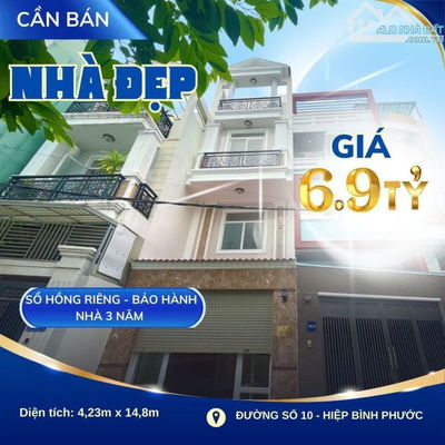 Nhà mới 3.5 tầng – đường xe tải – sát mặt tiền đường số 10, hiệp bình phước