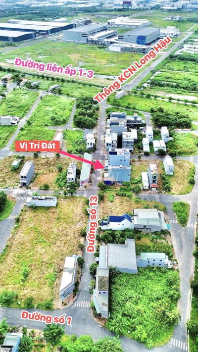 Chính Chủ KDC Thái Sơn Đường số 13 thông KCN Long Hậu 3. Sổ Cầm Tay