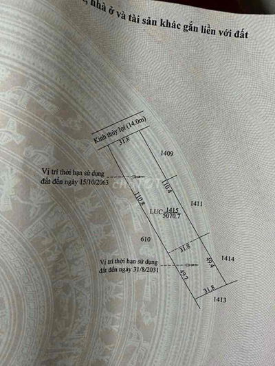 bán 5 công ruộng cách lộ 4m 300m