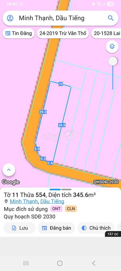 Đất lô góc sau Chợ Thái Bình - Dầu Tiếng - HCM giá đầu tư
