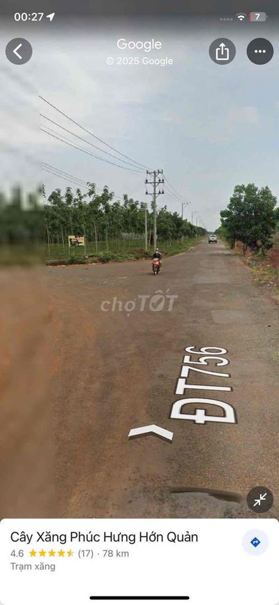 Chính Chủ Cần Bán Gấp Mảnh Đất Ngay Cây Xăng Phúc Hưng Hớn Quản