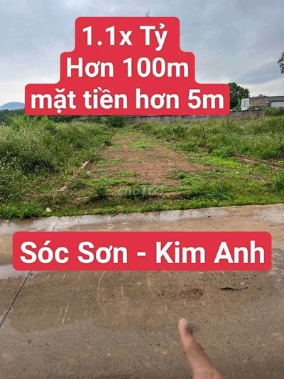 1, 1x tỷ - 113m Đất Sóc Sơn Kim Anh đã có sổ, cách TT xã 1.5km