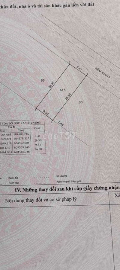 Đất khu 2HA, 9.4x26.5m2, 248m2, 37tr/m2, Lê Thị Tám, Nhơn Đức, Nhà Bè.