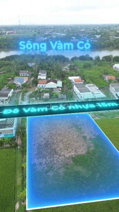 Thổ cư mặt tiền nhựa đê bao Vàm Cỏ, sát đường vành đai Tân An,m