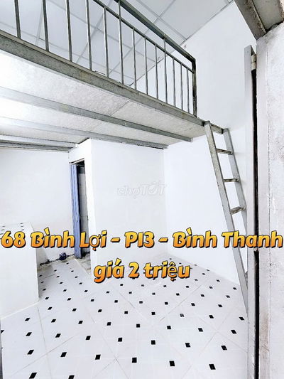 Phòng đẹp có gác cao 25m2, giá 2,6triệu, đường Bình Lợi P13 Bình Thạnh