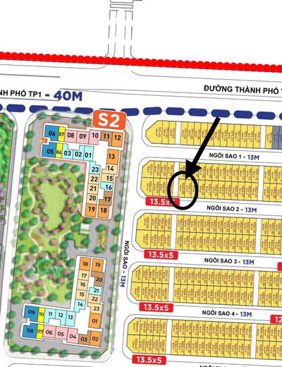 Bán Xẻ Khe Vinhomes Cổ Loa dãy Ngôi Sao 2, Sát Chung Cư, Hướng Đông Nam, Mặt tiền 5m, Xây 5 tầng