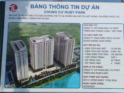 Hiếm! 2 căn ngoại giao 1PN - 46m2 Ruby Park - Chính sách đầy đủ.