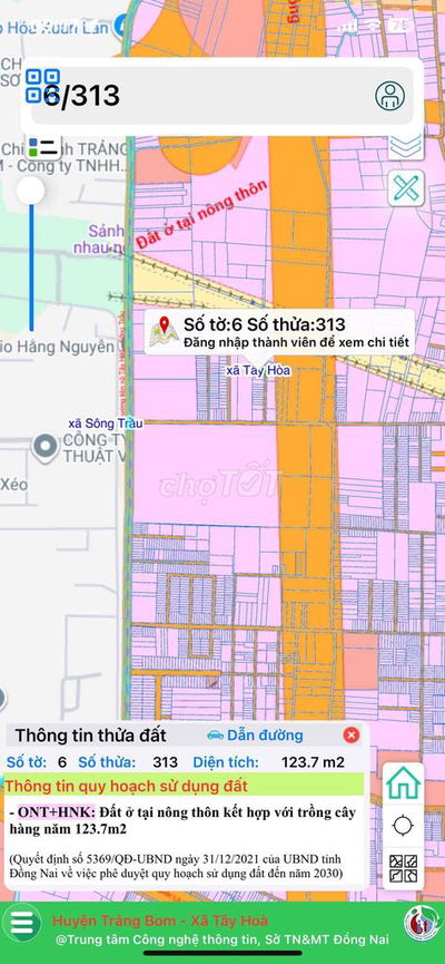 Đất nền sổ riêng thổ cư xã Tây Hoà cũ(xã Hưng Thịnh mới) 1 tỷ 1 .