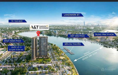 Nhận Booking AT Sài Gòn Riverside căn 1PN giá 1.7 tỷ, 1PN+ giá 2.2 tỷ, 2PN giá 3tỷ, 3PN giá 4.1tỷ