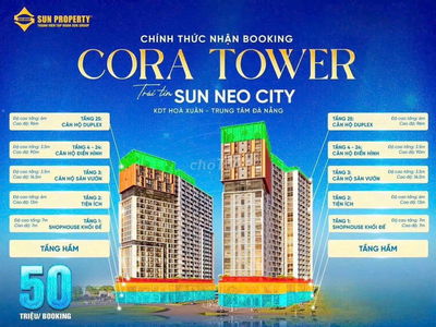 CHỈ VỚI 1.7 TỶ SỞ HỮU NGAY CĂN HỘ HÒA XUÂN – CORA TOWER