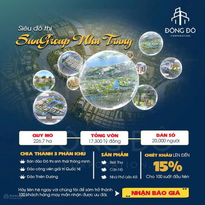 Nhận Tư Vấn , Booking , Khu Đô Thị Hỗn Hợp Sun Gruop Nha Trang . Biệt Thự , Liền Kề , Chung Cư
