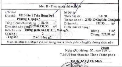 Thanh lý CH mặt tiền Trần Hưng Đạo khu sầm uất. LH bank (Ms Dương)