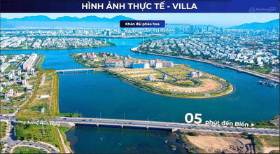 ĐẤT NỀN BIỆT THỰ MẶT SÔNG NAM HOÀ XUÂN - ĐỐI DIỆN ĐẢO VIP SUNNEVA - SỔ SẴN LÂU DÀI - CHIẾT KHẤU 12%