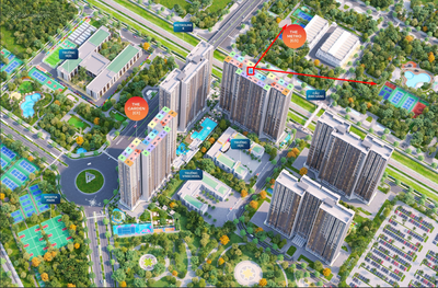 Bán căn hộ 1 phòng ngủ +1, dt 43m2, tòa G3, tầng trung 2x, giá 3.5 tỷ, view thoáng đẹp, Sola Park