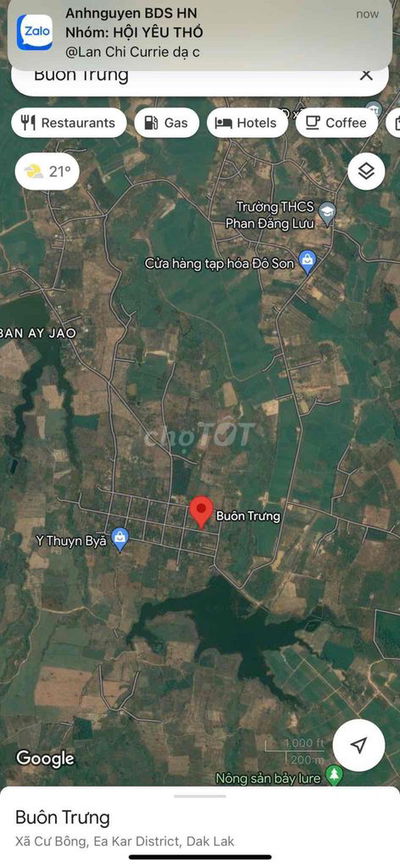 Đất Cư Bông, Đăk Lăk có 60 m2 thổ cư