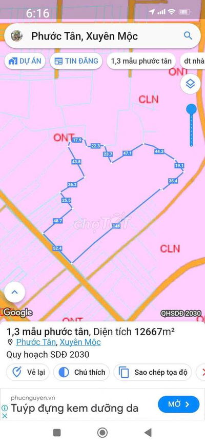 Gần 1,3 mẫu 600m2TC 1,6 tr/m2, VT1 KDC hiện hữu TL328 xã Hồ Tràm HCM C