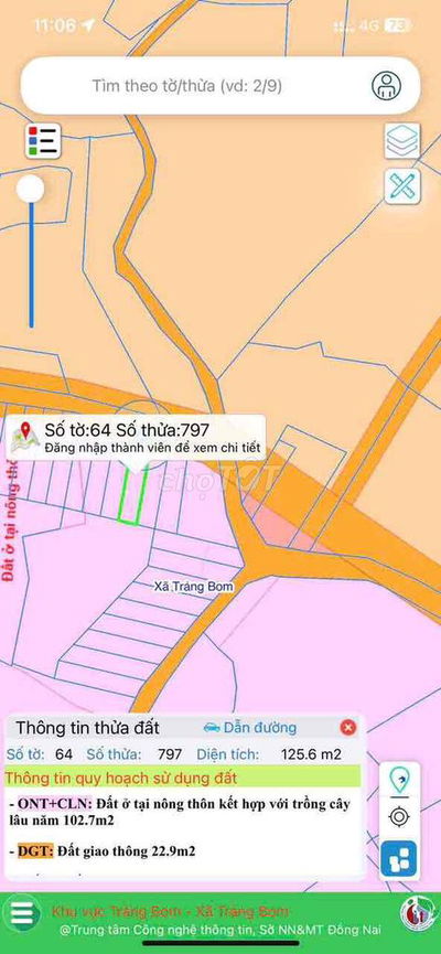 BÁN NHÀ ĐẤT SÔNG TRẦU TRẢNG BOM