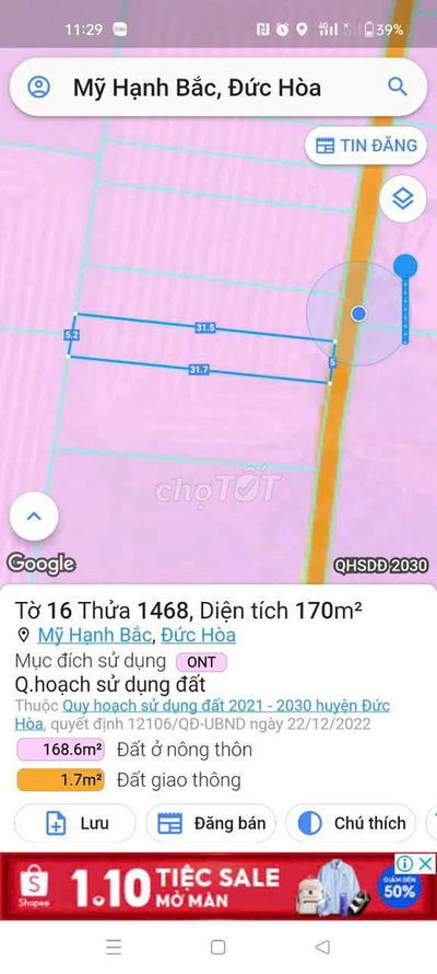 CHÍNH CHỦ BÁN ĐẤT SAU KDC CÁT TƯỜNG PHÚ SINH- 170M2-FULL THỔ-HXH-950TR