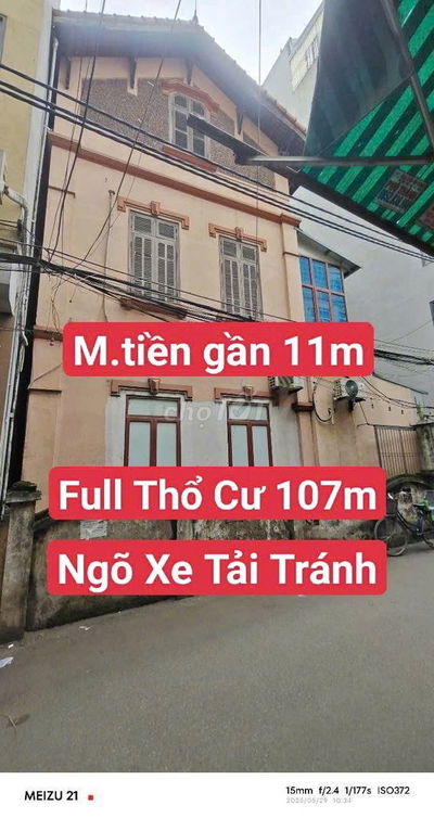 34 tỷ nhà Mễ Trì Thượng gần 11m mặt tiền Full thổ cư 107m.Nhà Hứng Lộc