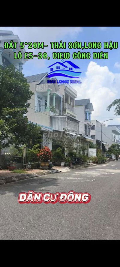 Đất giá: 2,6ty, DT: 5*20m, View công viên, đường số 13, khu Thái Sơn