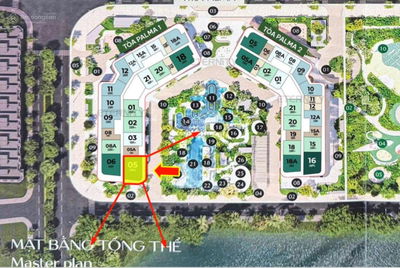 Duy nhất căn góc 3PN 102m2 có thang máy riêng_View Hồ toàn cảnh + Bể bơi. Trả trước 20tr ký HĐMB